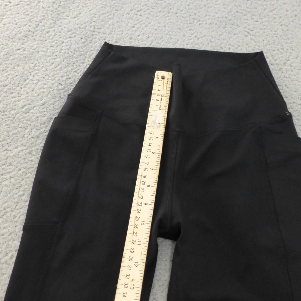 Spyder Active Leggings Womens Medium Black Capris High Waist Side Pockets - Picture 8 of 10